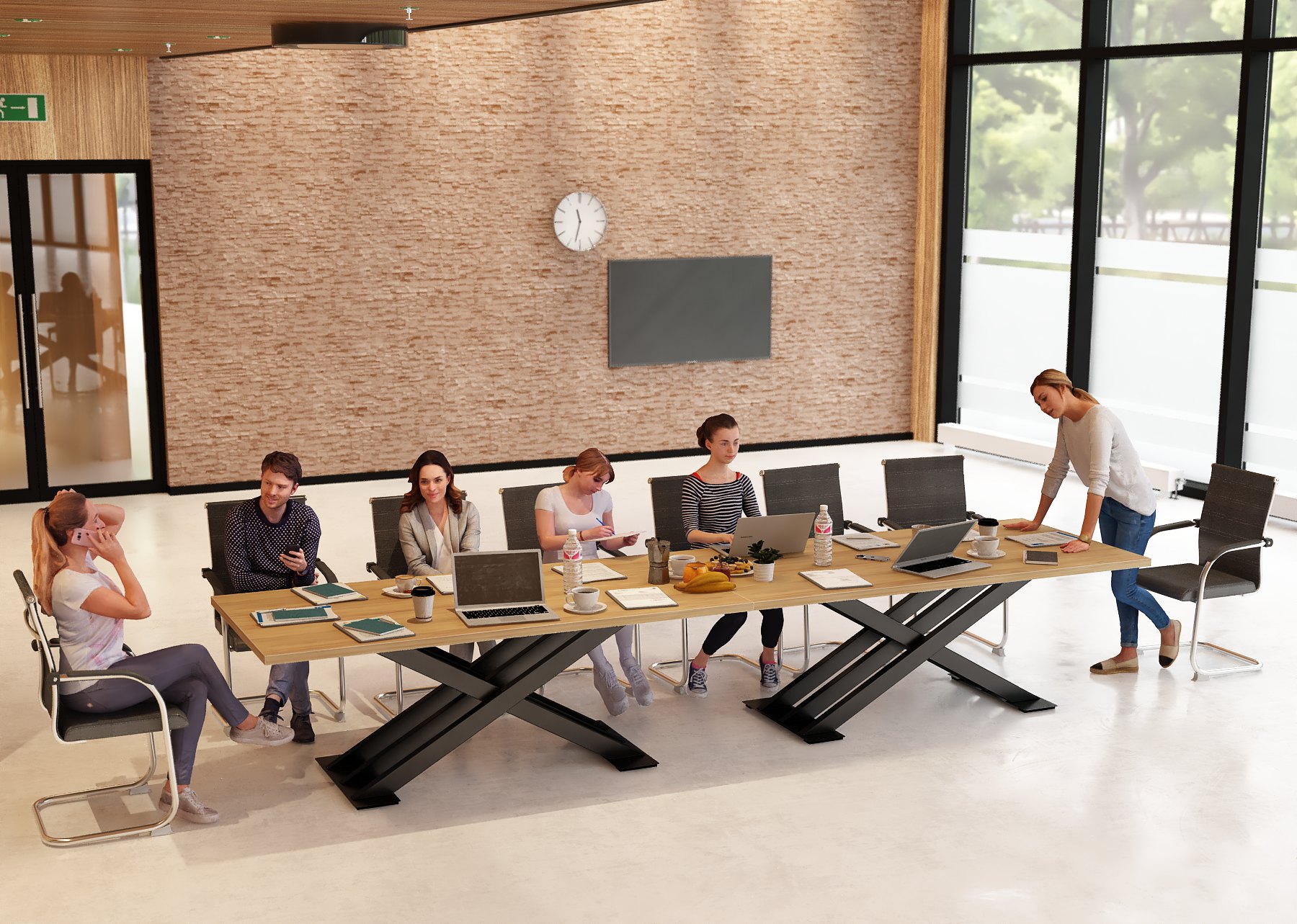 Stoły konferencyjny 400x100cm Magnolia 14 na 14 osób