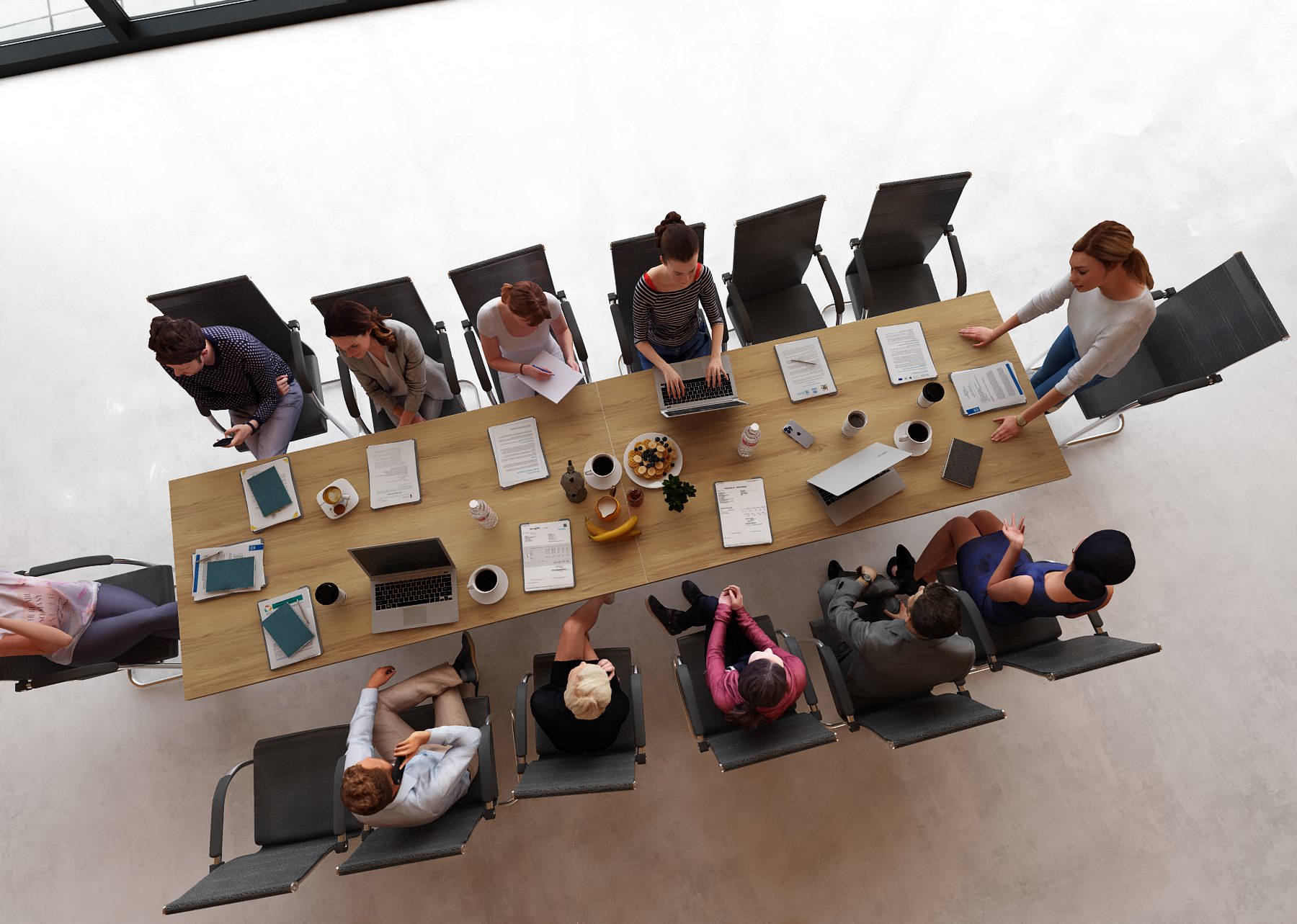 Stoły konferencyjny 400x100cm Magnolia 14 na 14 osób