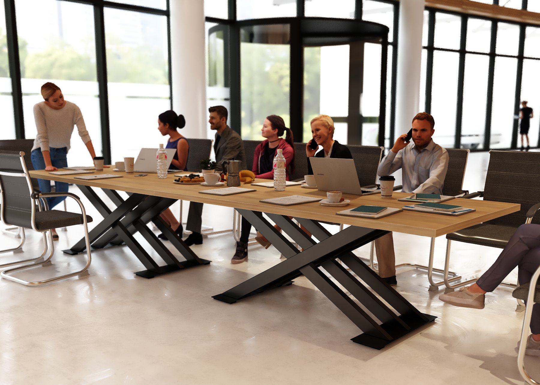 Stoły konferencyjny 400x100cm Magnolia 14 na 14 osób