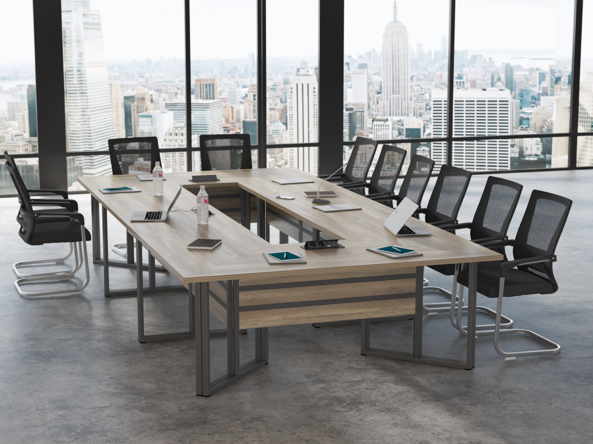 Stół konferencyjny prostokątny Twist H18