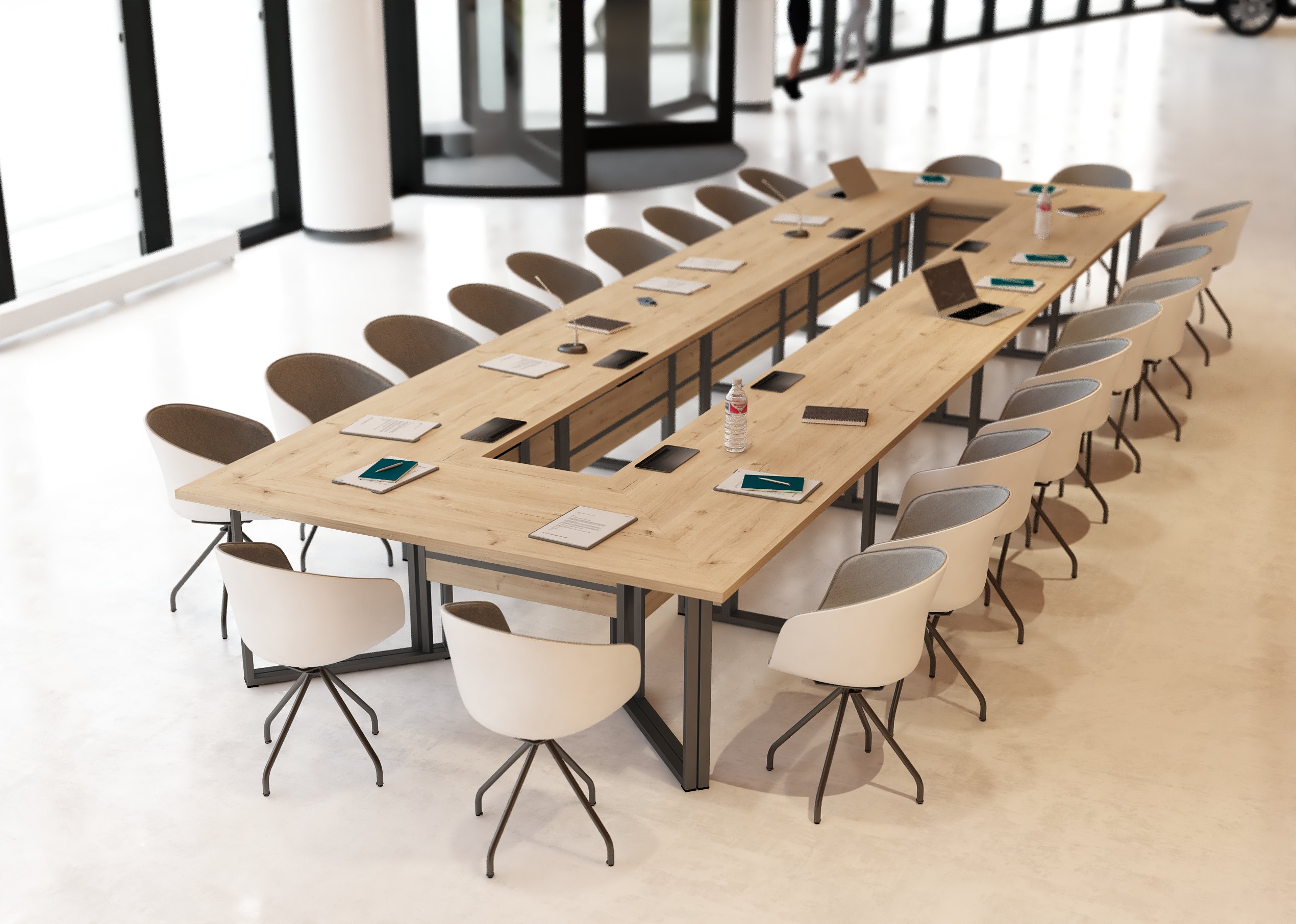 Stół konferencyjny prostokątny Twist H22