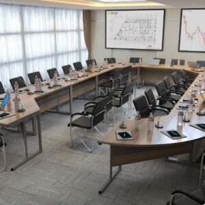 Stół konferencyjny zaokrąglony Twist D 36 690x414cm na 36 osób