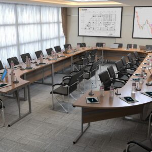 Stół konferencyjny zaokrąglony Twist E 36 690x414cm na 36 osób