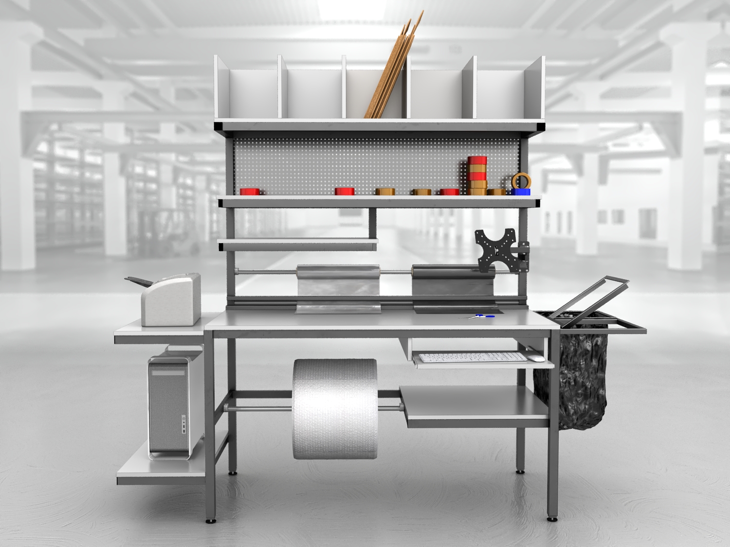 stół do pakowania paczek