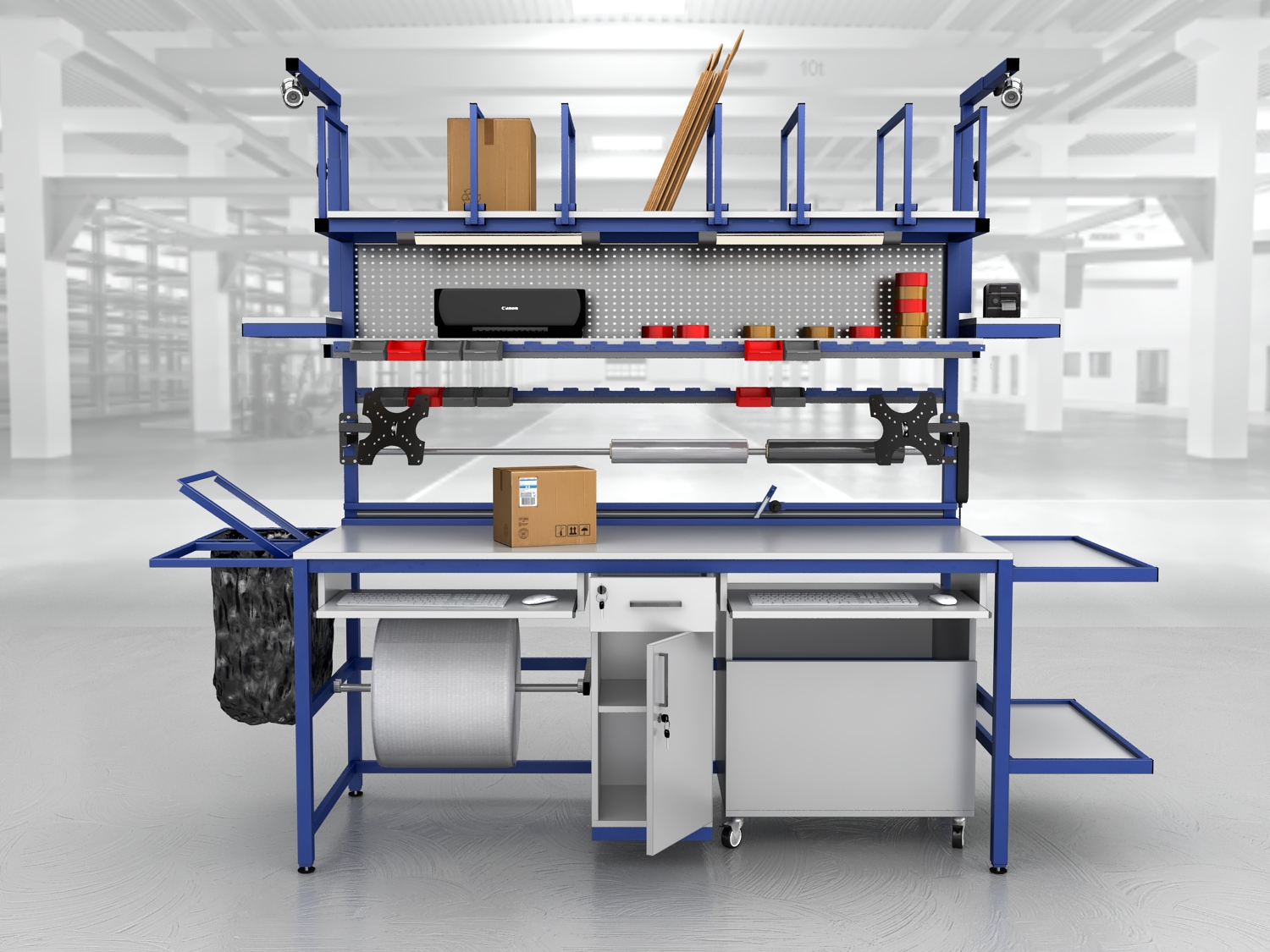 stół do pakowania paczek