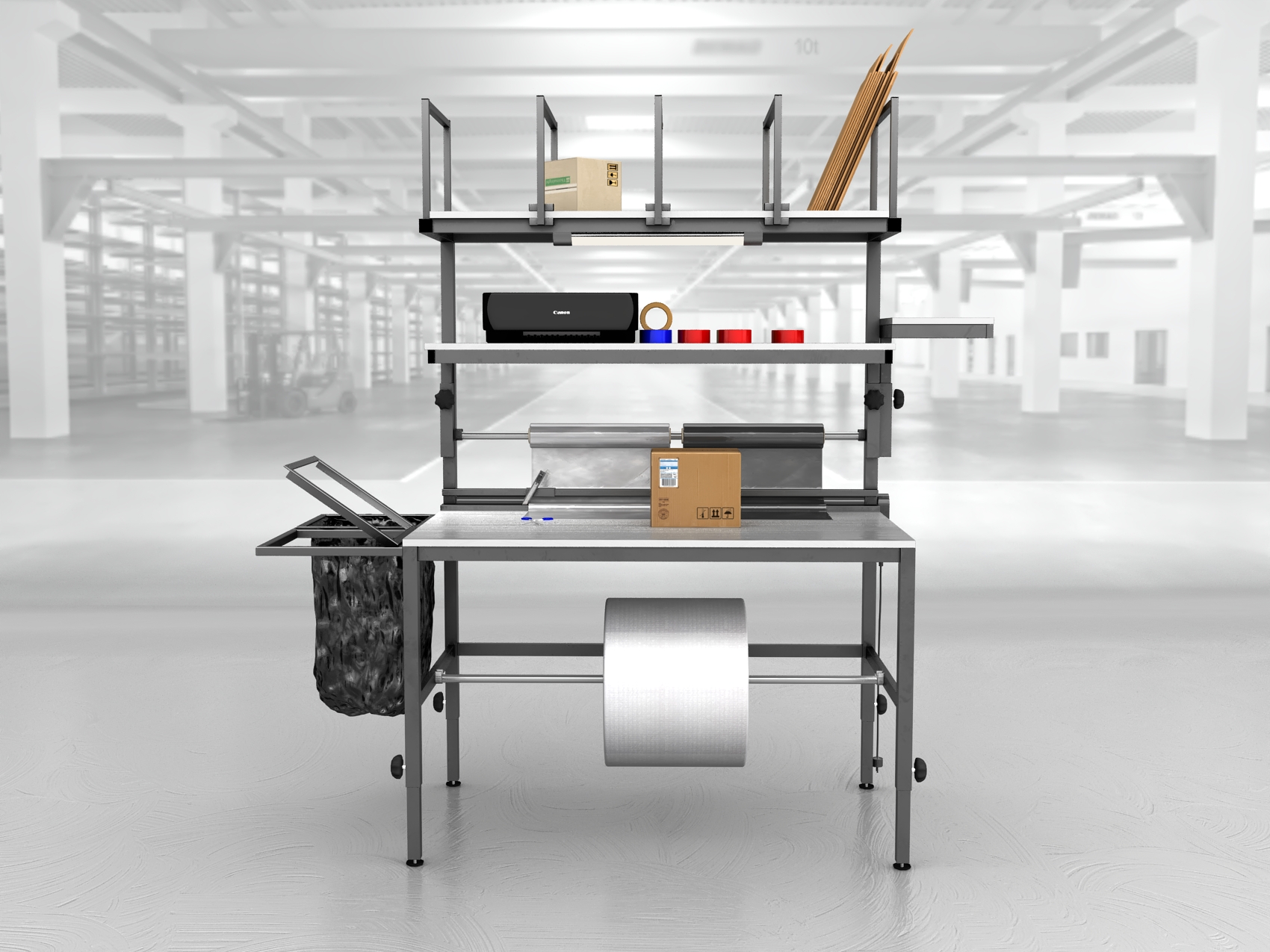 stół do pakowania paczek