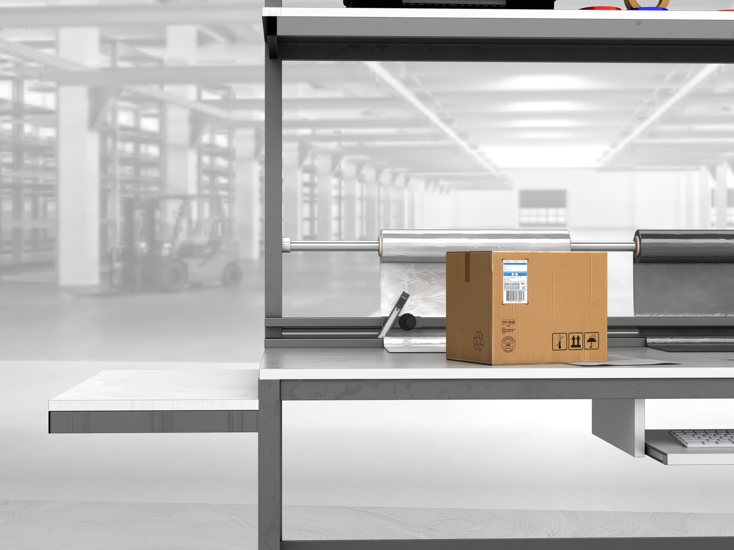 stół do pakowania paczek