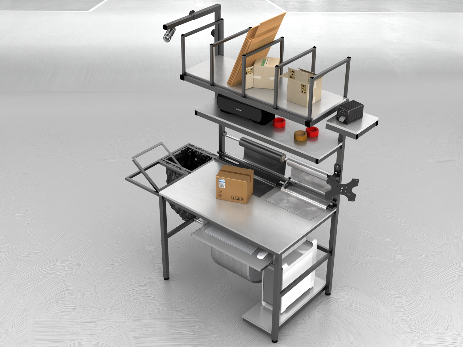 stół do pakowania paczek