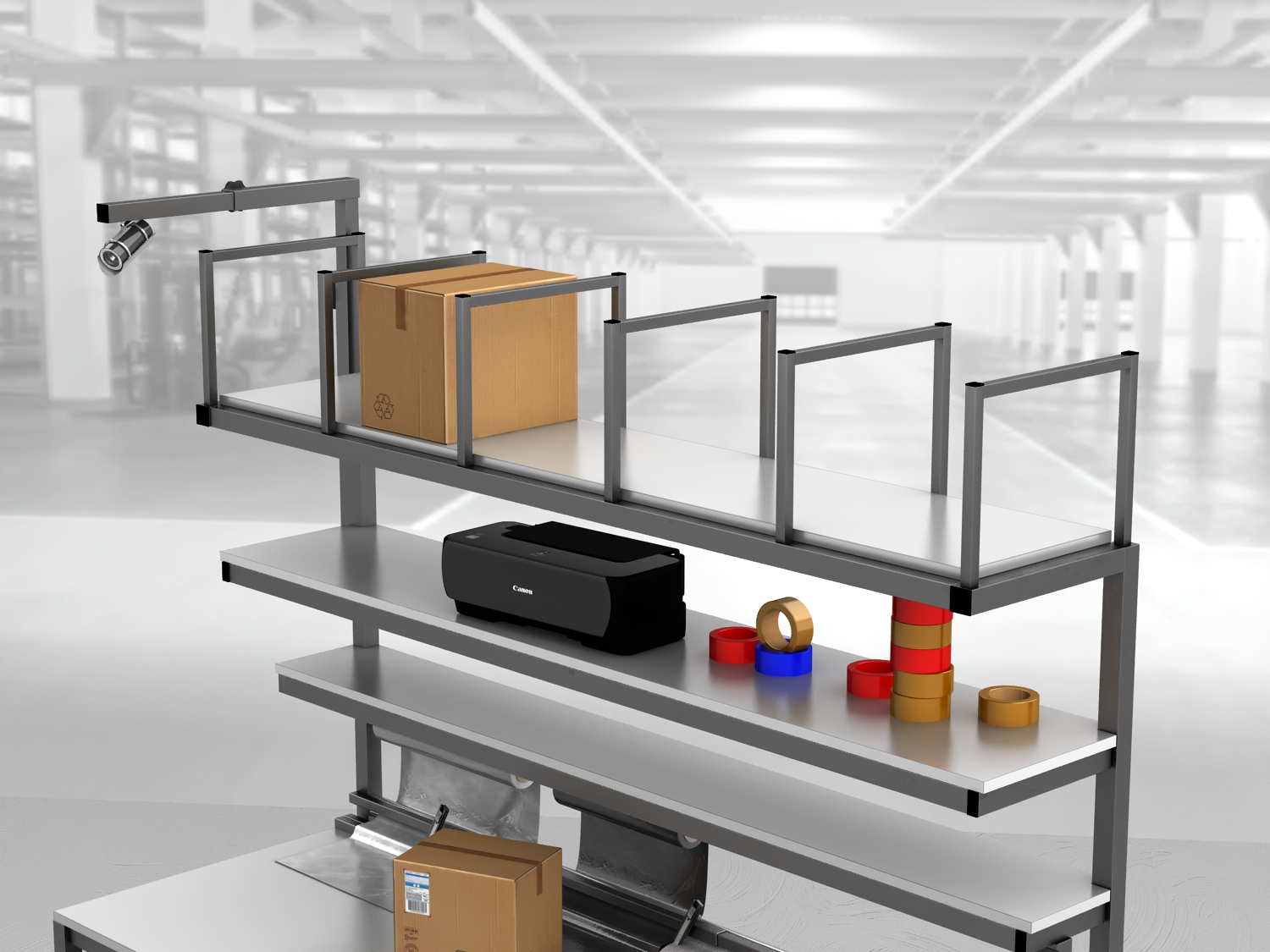 stół do pakowania paczek