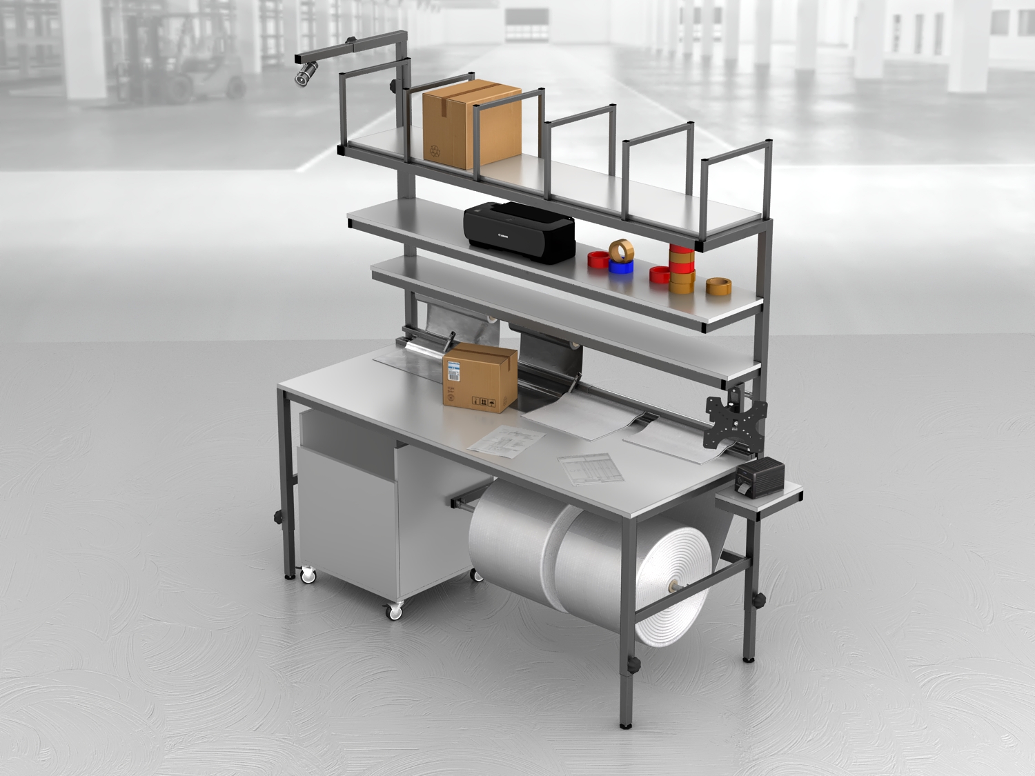 stół do pakowania paczek