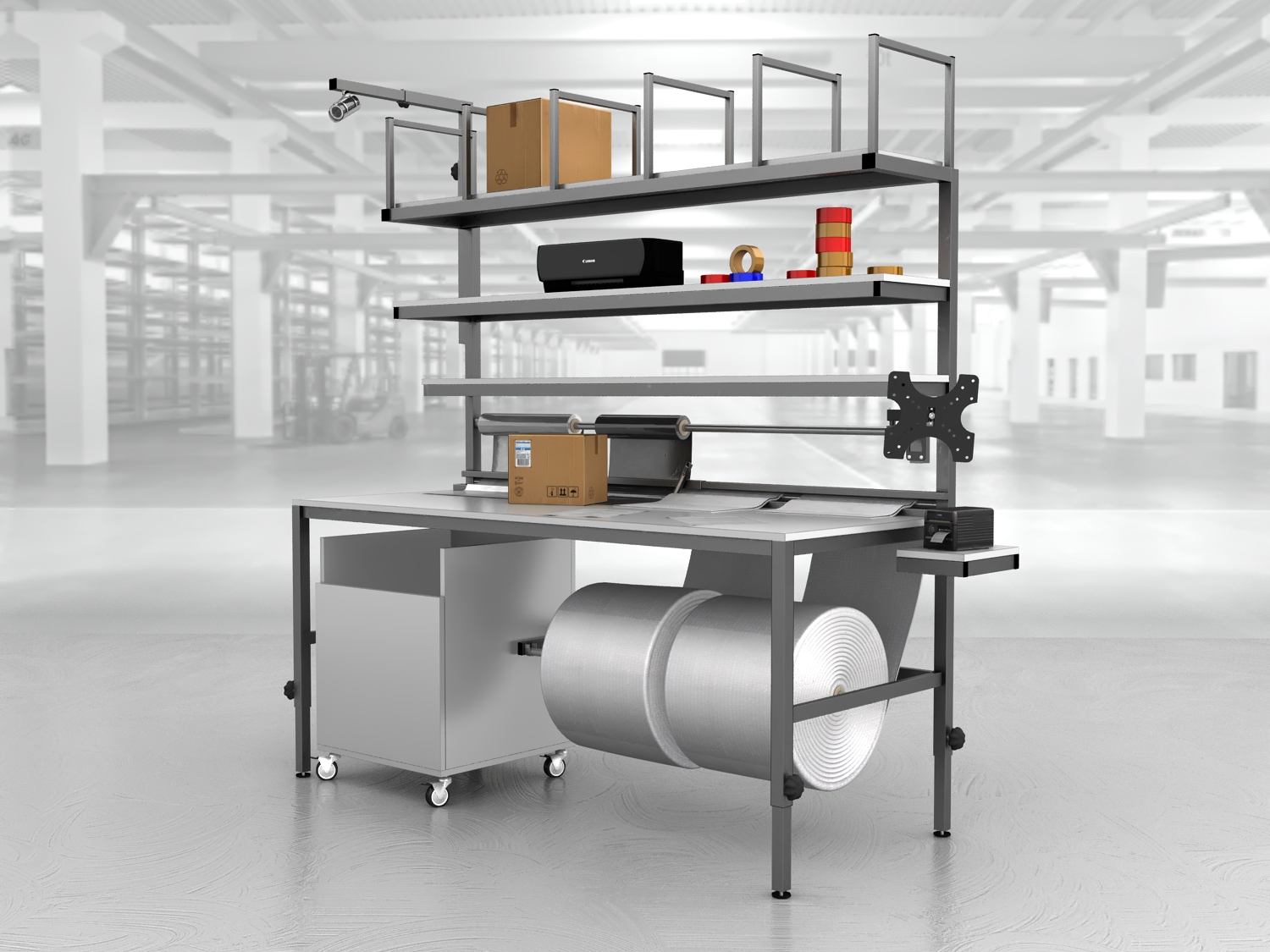 stół do pakowania paczek