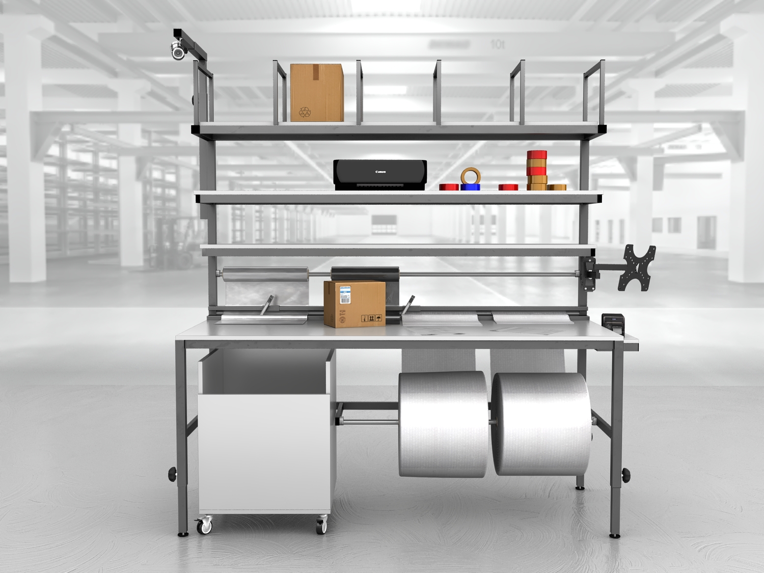 stół do pakowania paczek