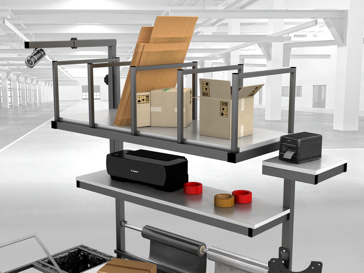 stół do pakowania paczek