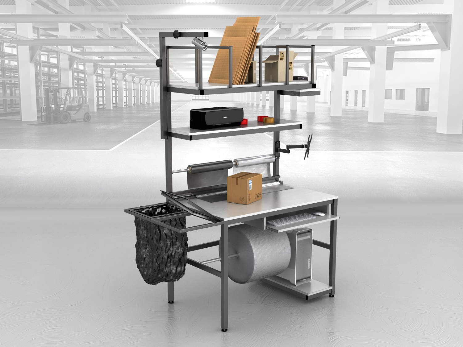 stół do pakowania paczek