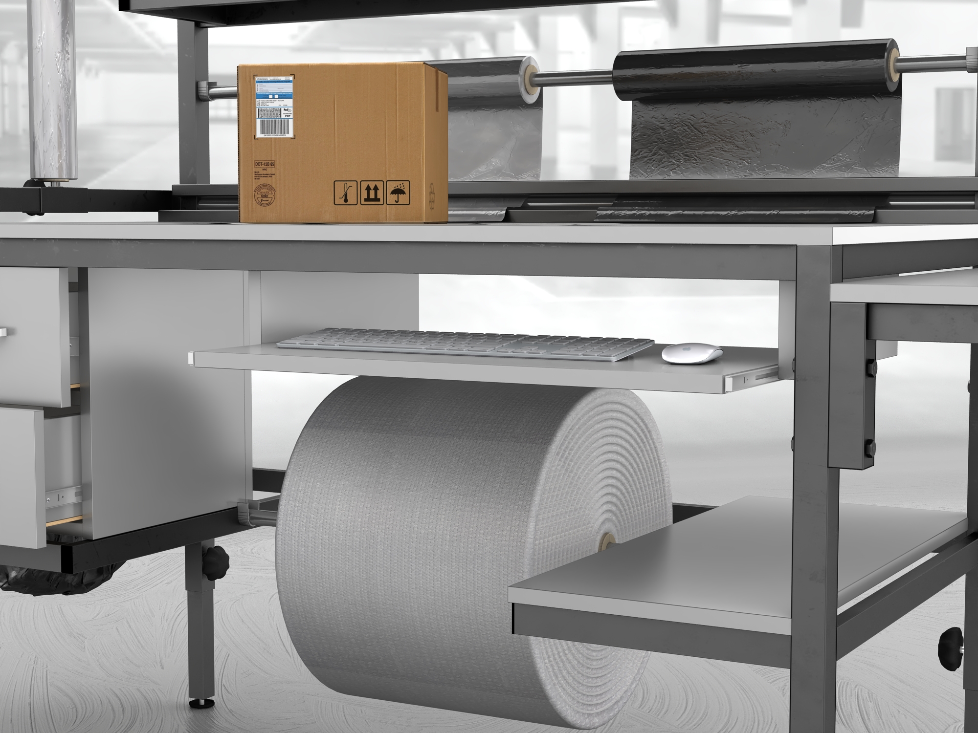 stół do pakowania paczek