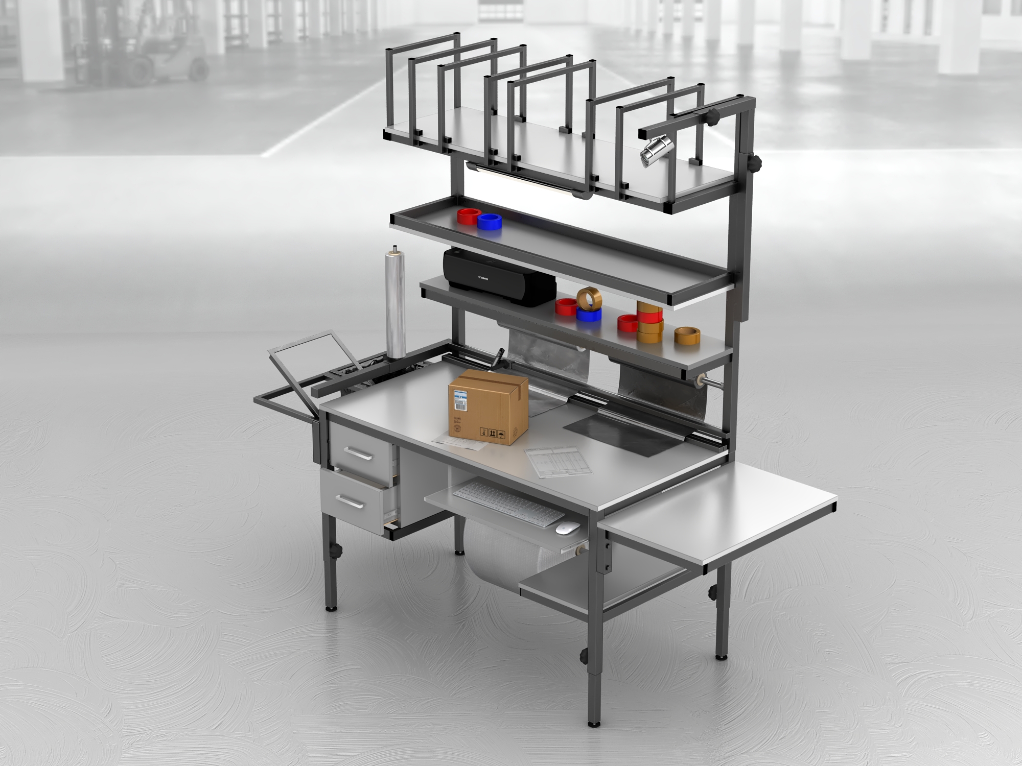 stół do pakowania paczek