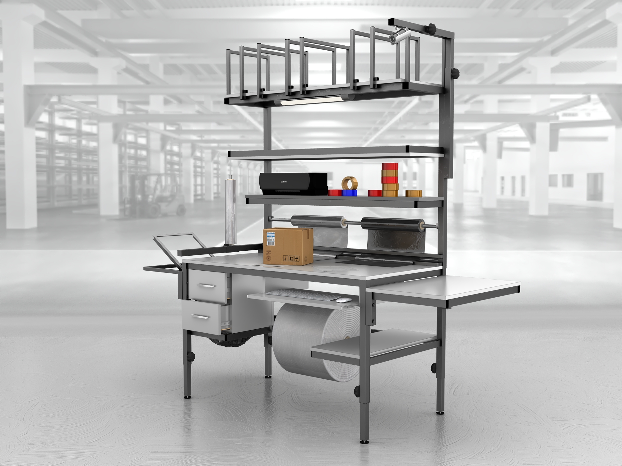 stół do pakowania paczek