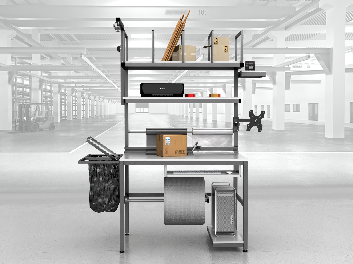 stół do pakowania paczek