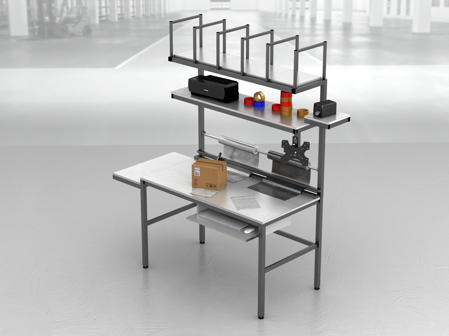 stół do pakowania paczek