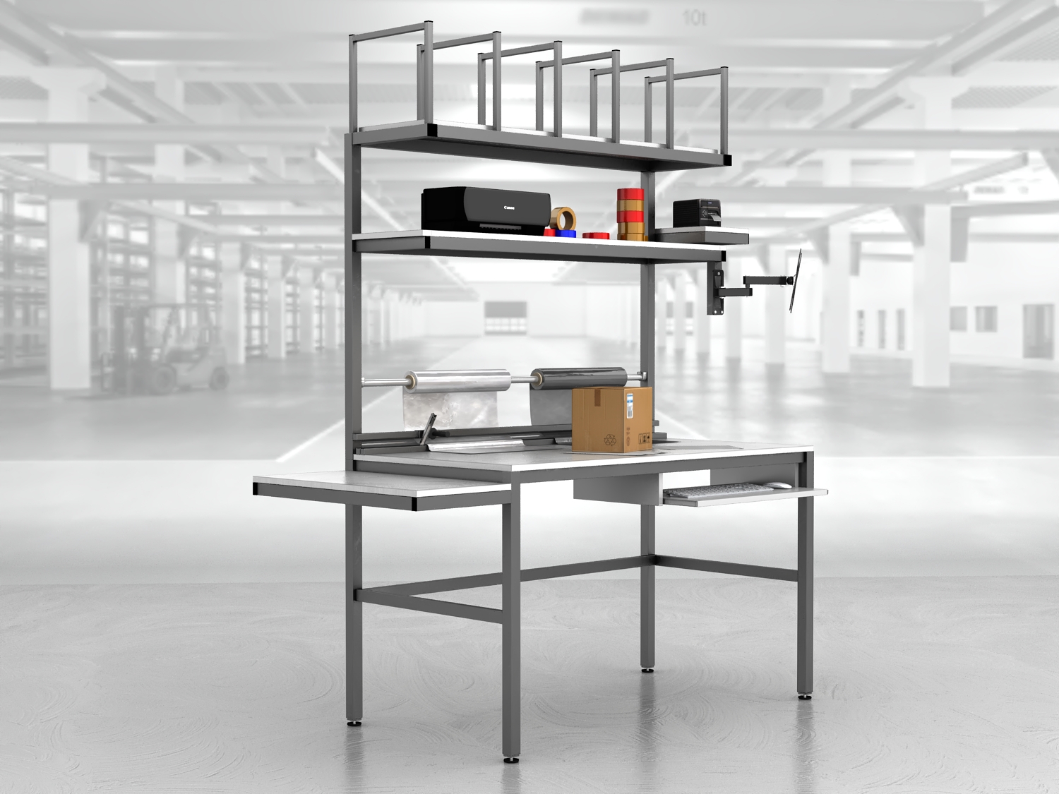 stół do pakowania paczek