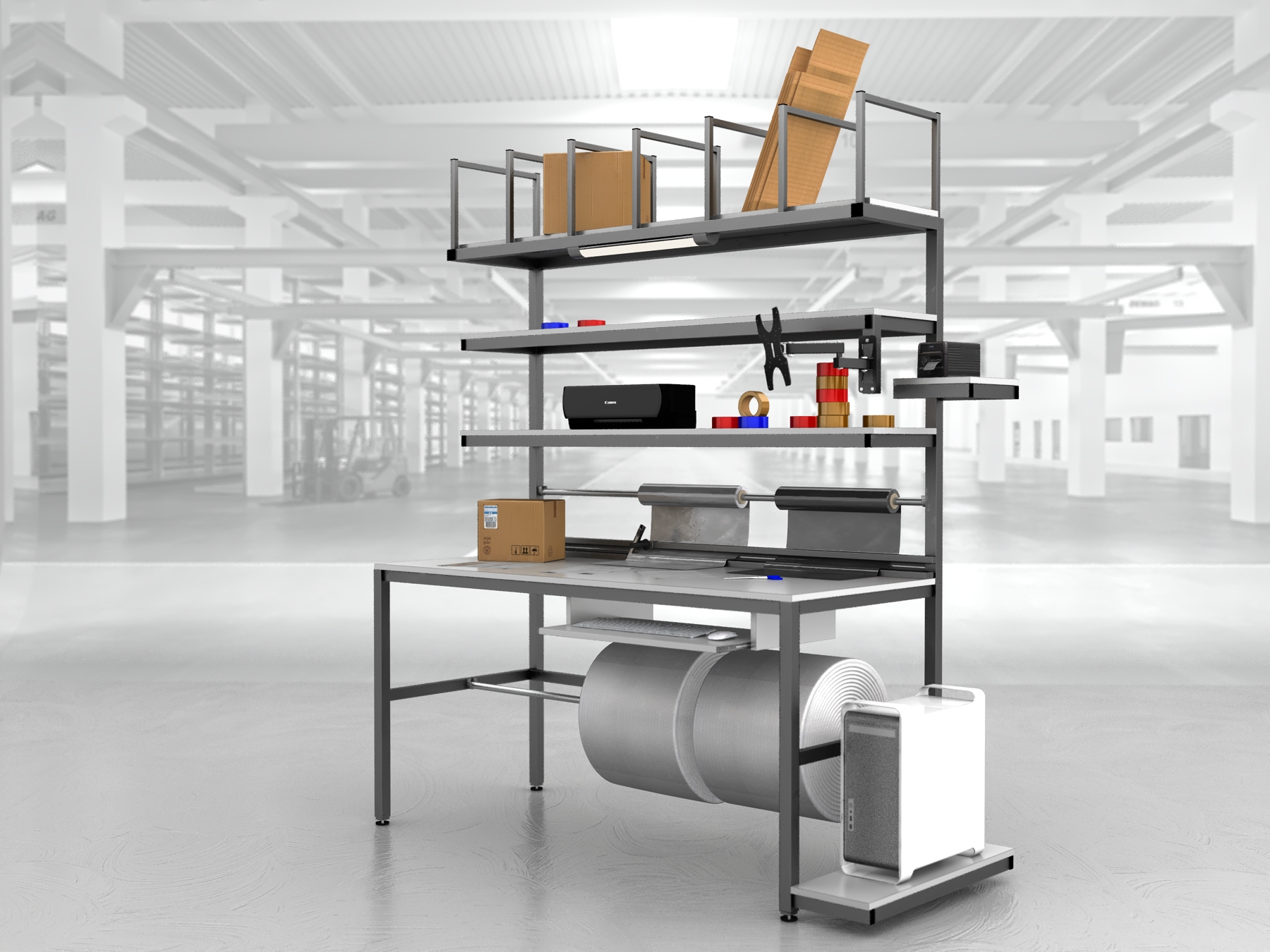 stół do pakowania paczek