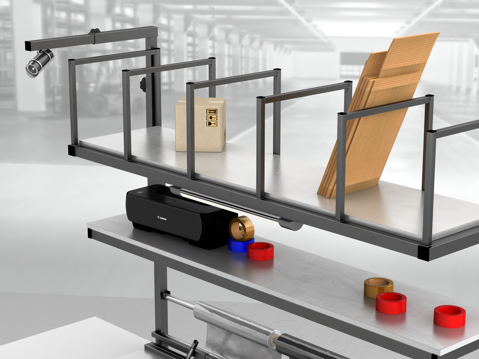 stół do pakowania paczek