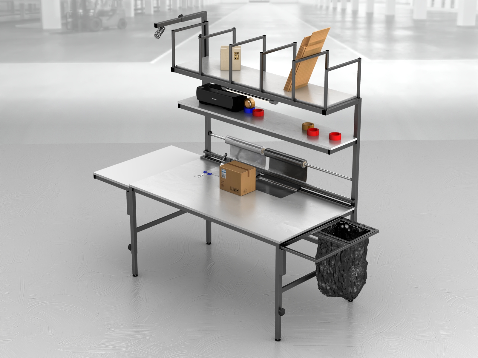 stół do pakowania paczek