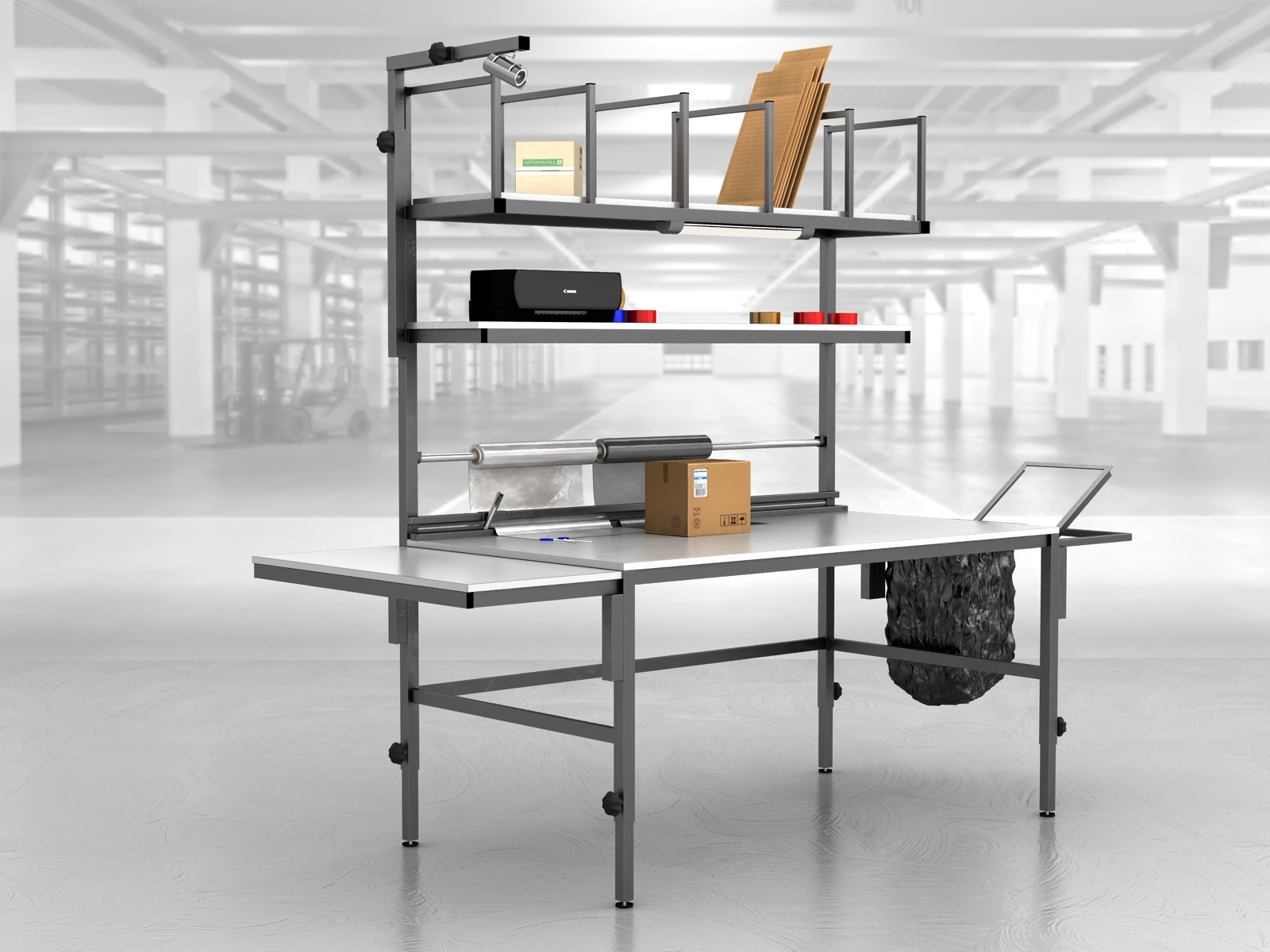 stół do pakowania paczek