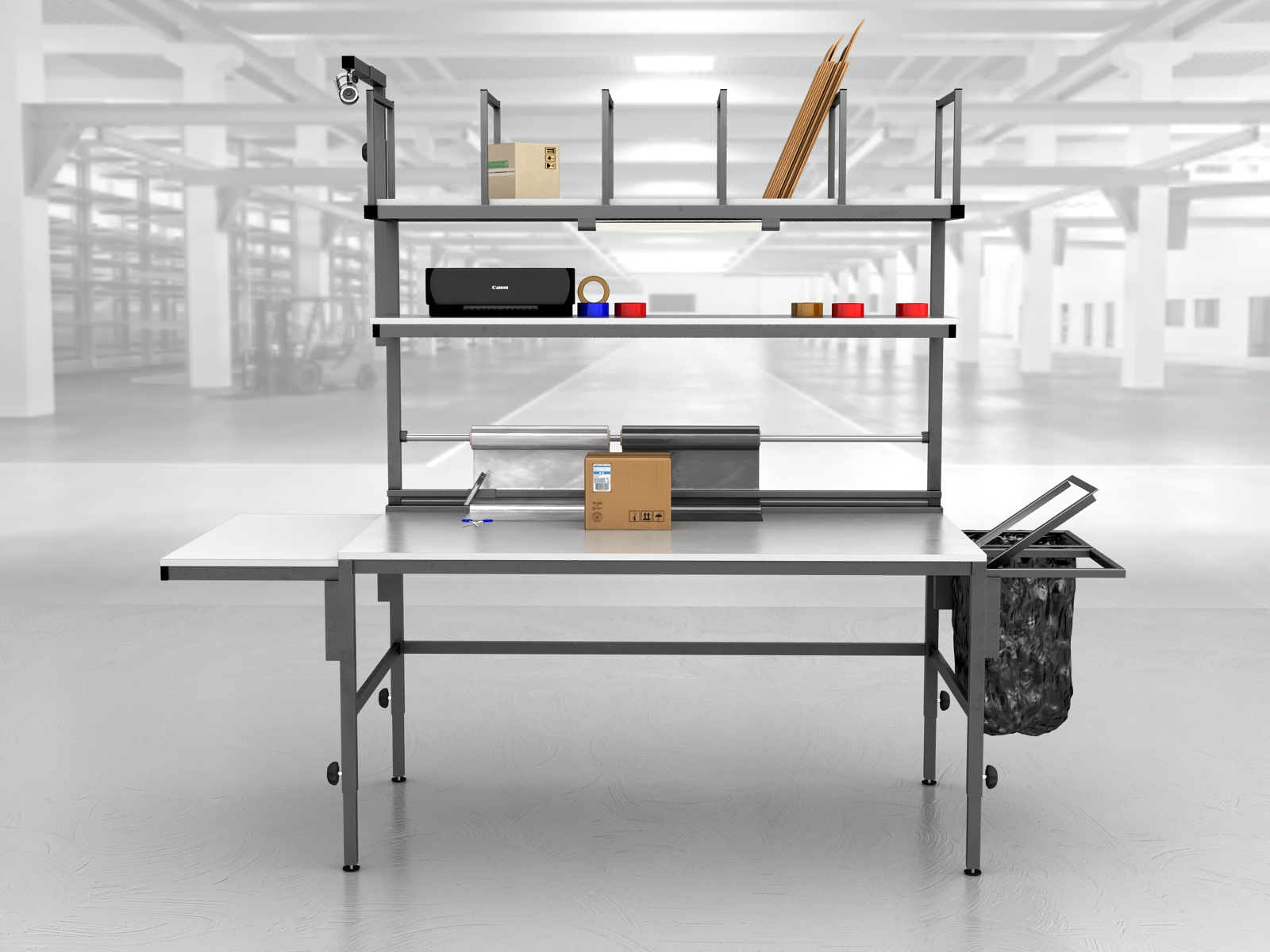 stół do pakowania paczek