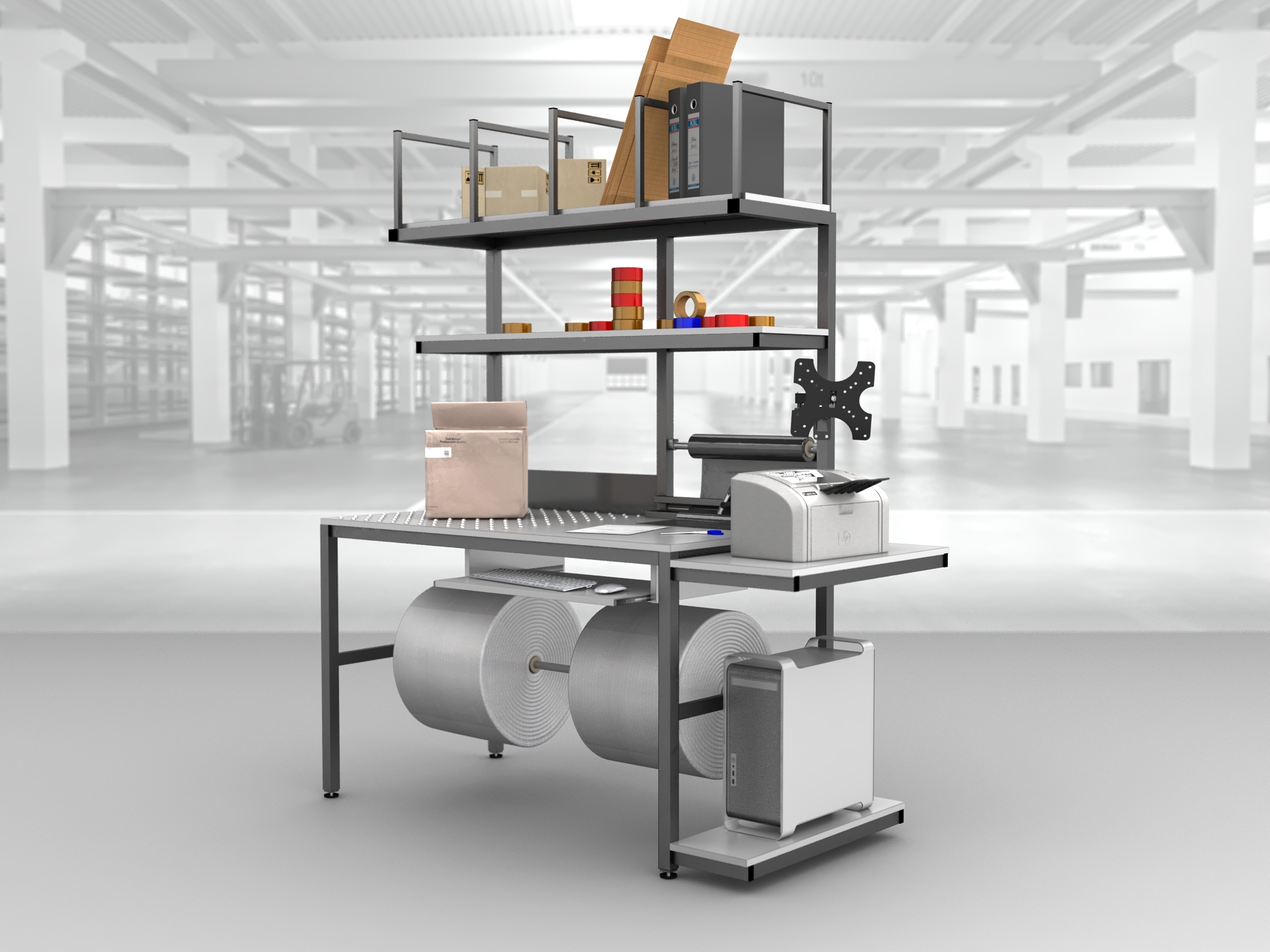 stół do pakowania paczek