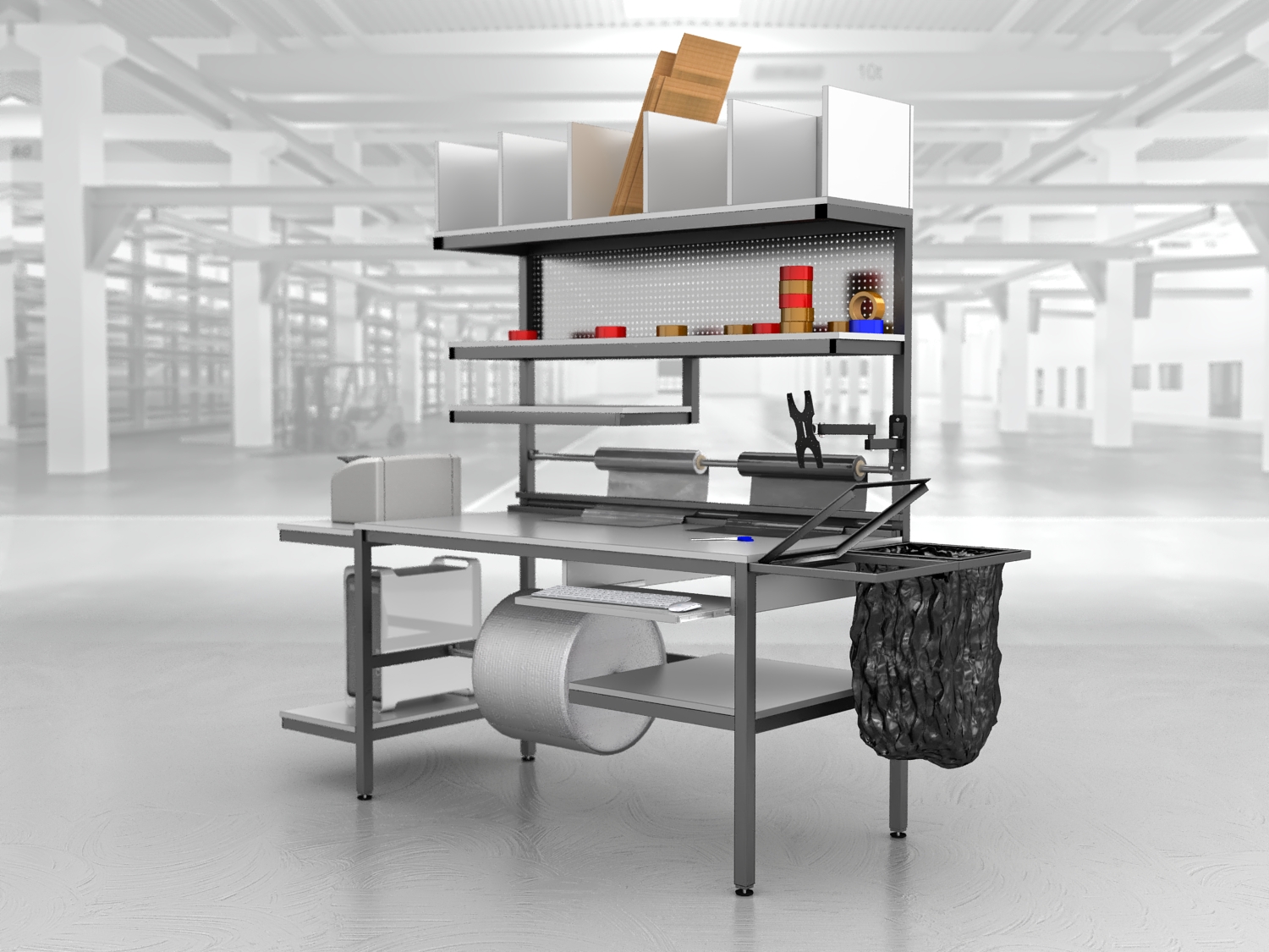 stół do pakowania paczek