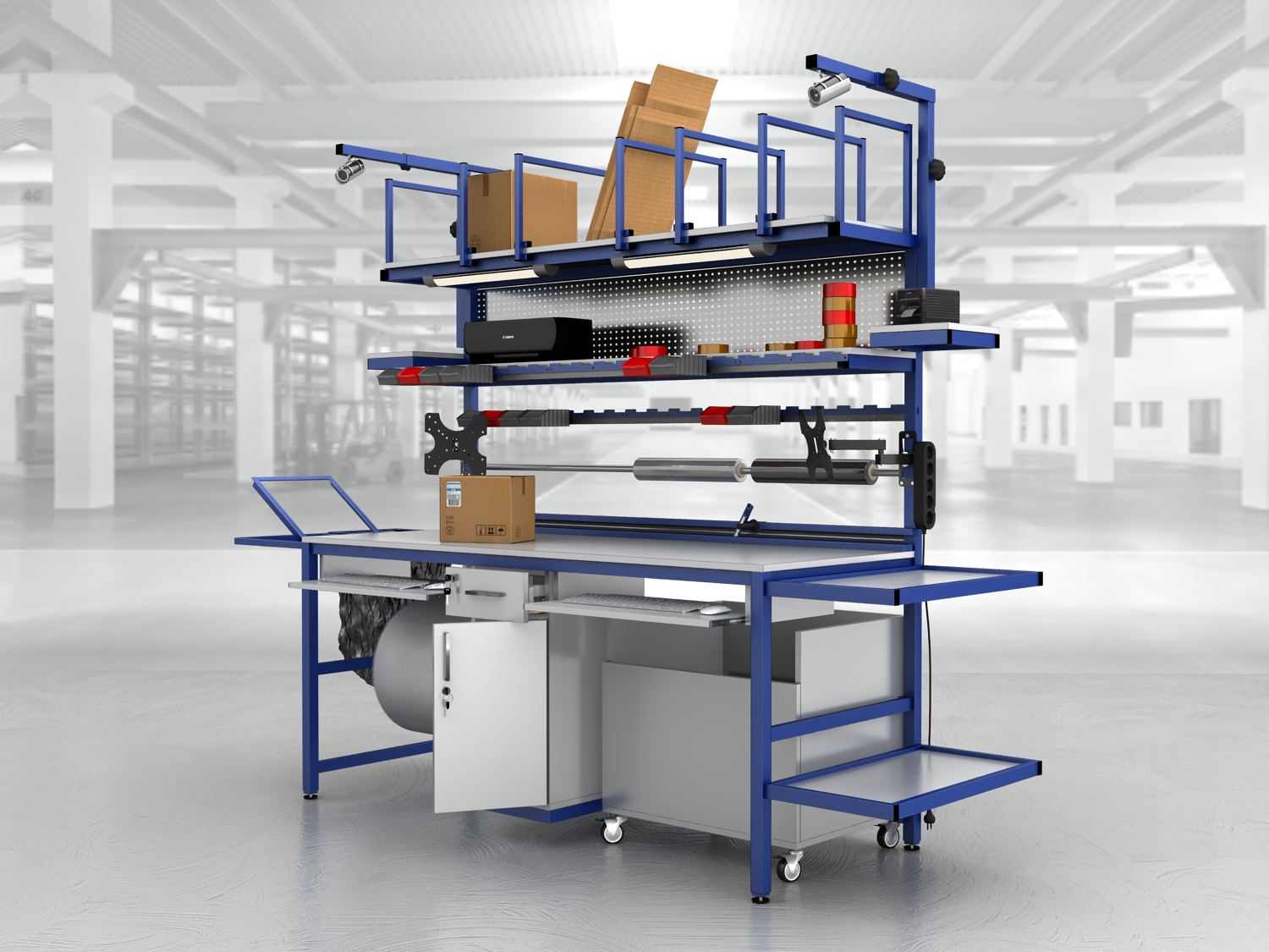 stół do pakowania paczek