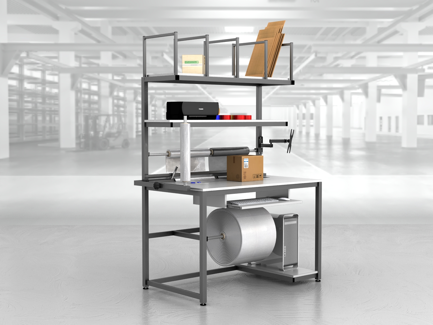 stół do pakowania paczek