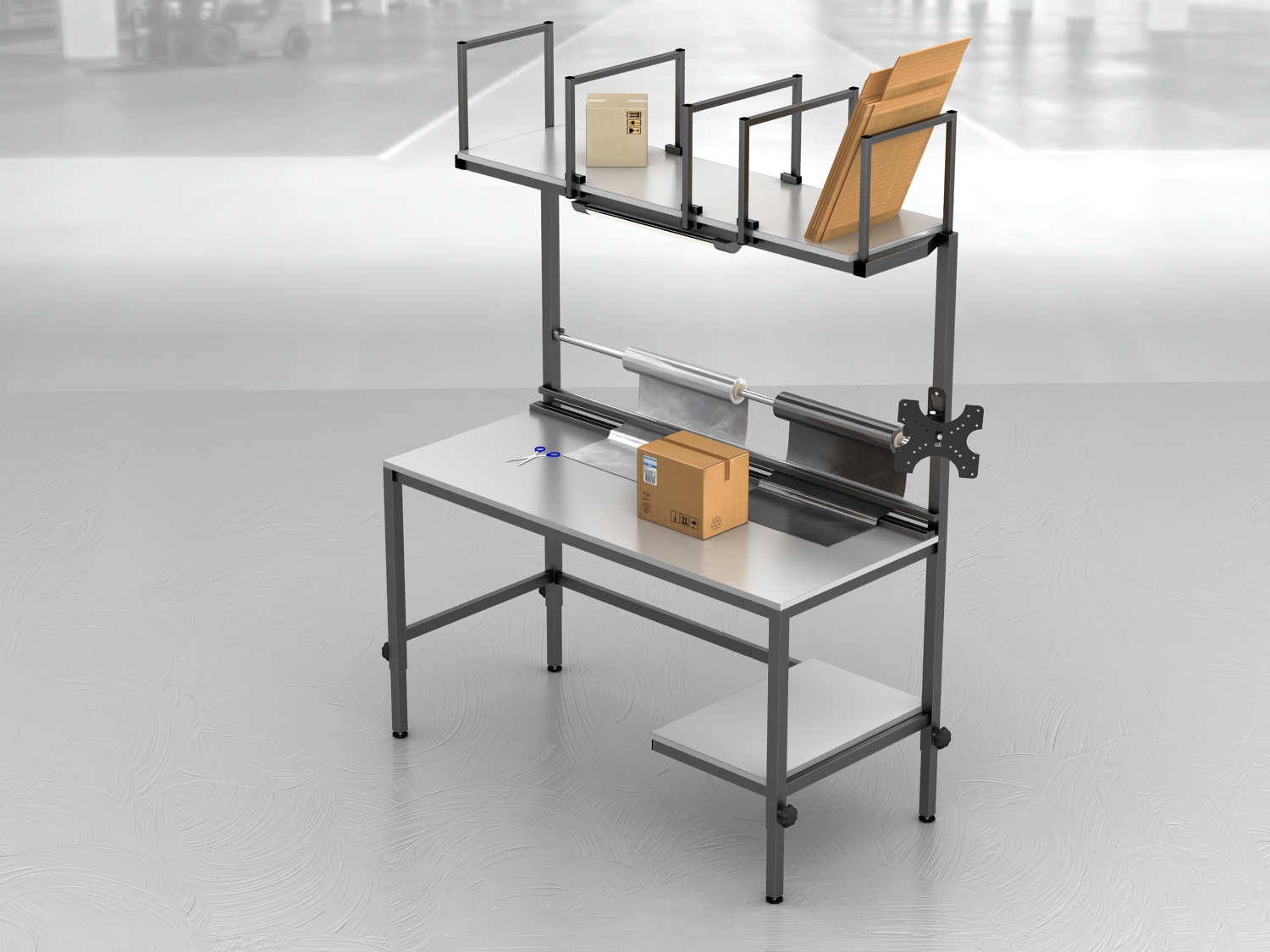 stół do pakowania paczek