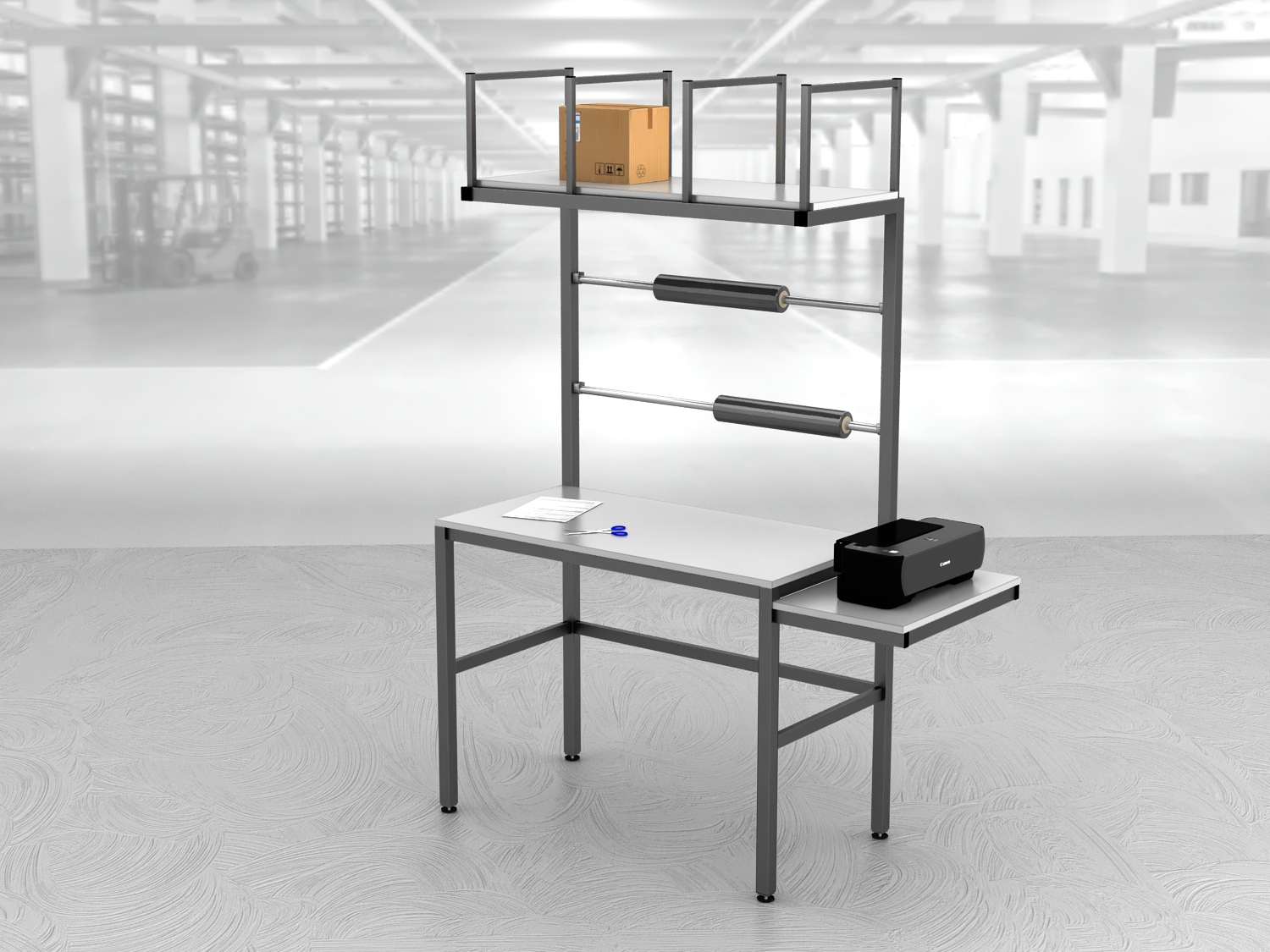 stół do pakowania paczek