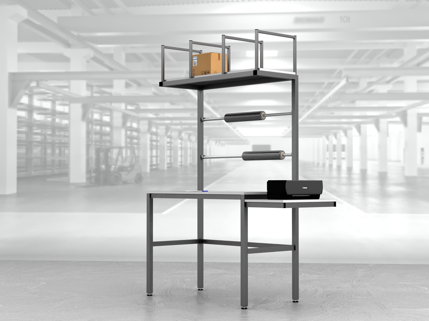 stół do pakowania paczek