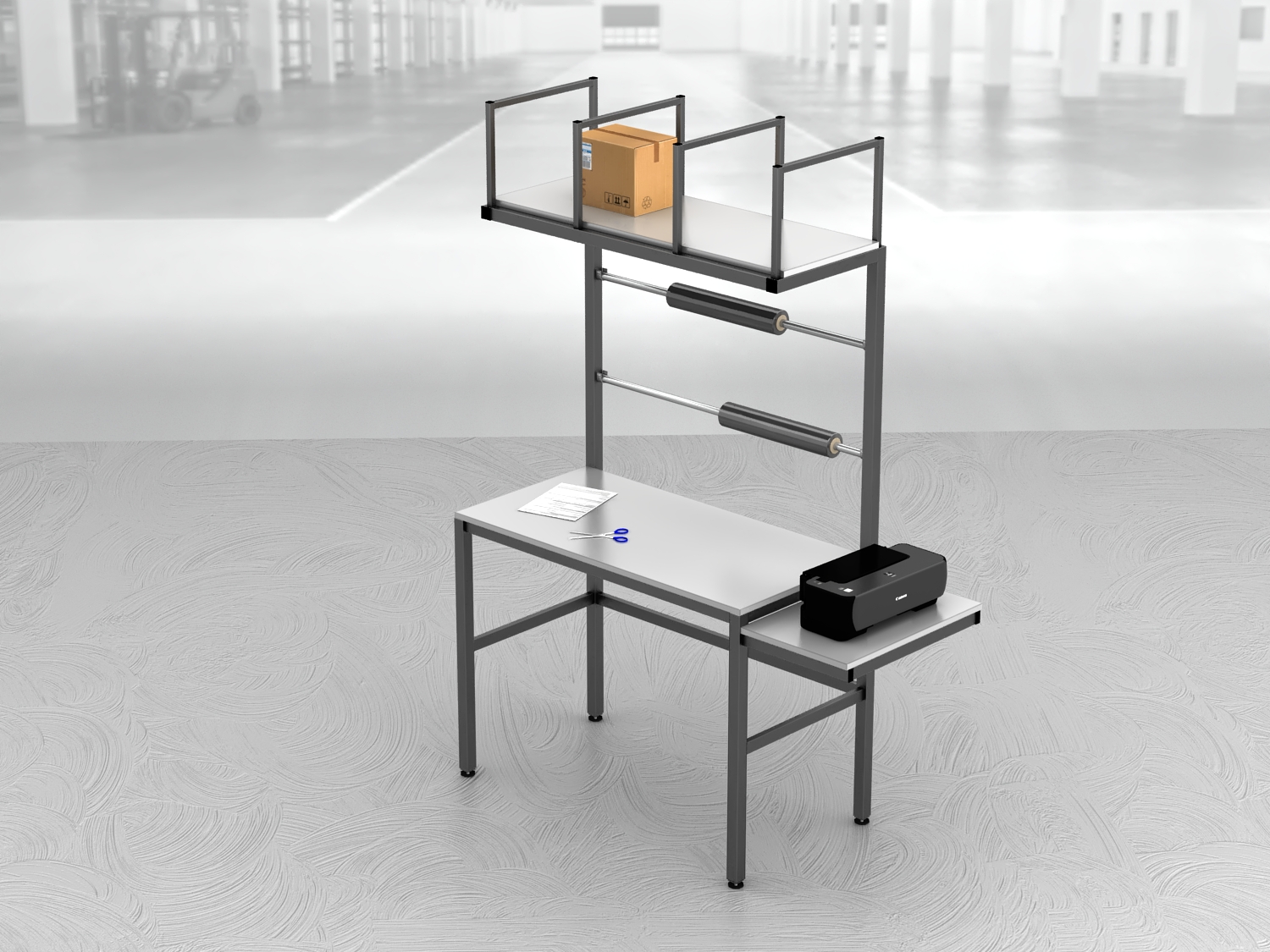 stół do pakowania paczek