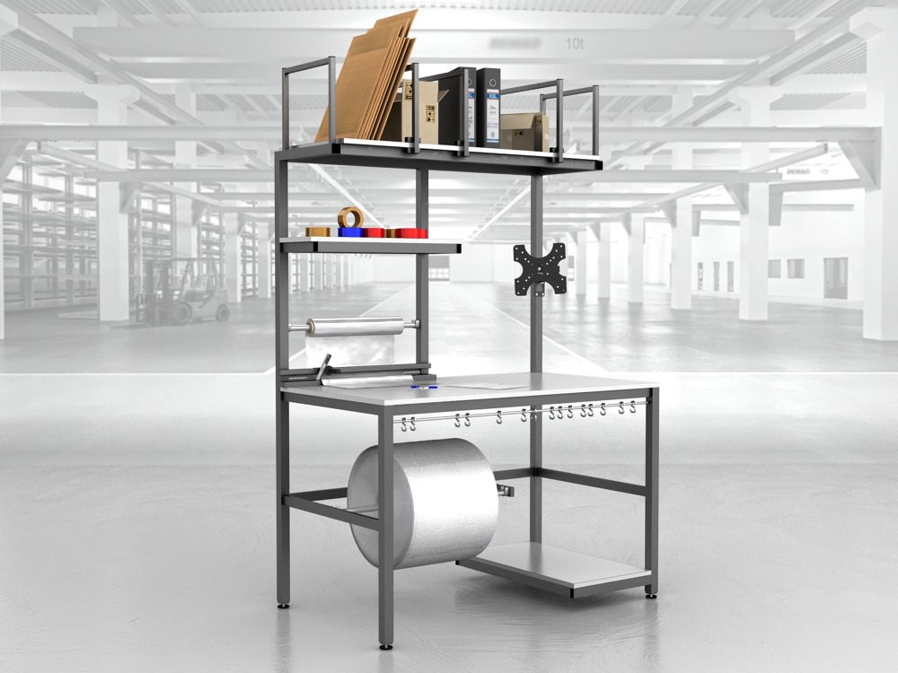 stół do pakowania paczek