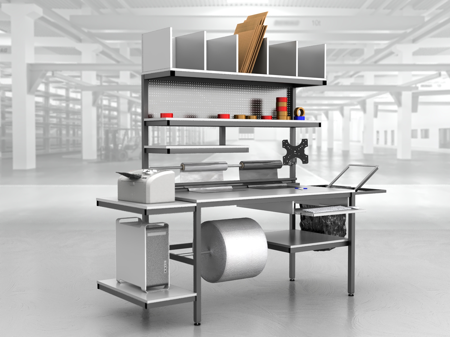 stół do pakowania paczek