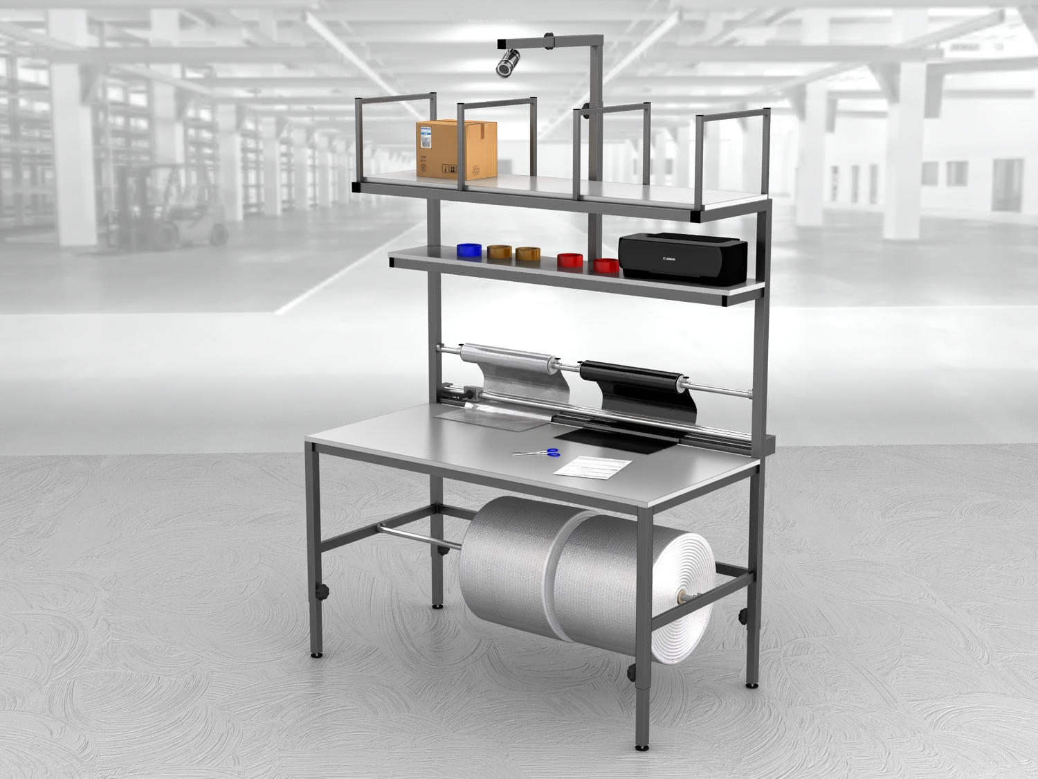 stół do pakowania paczek