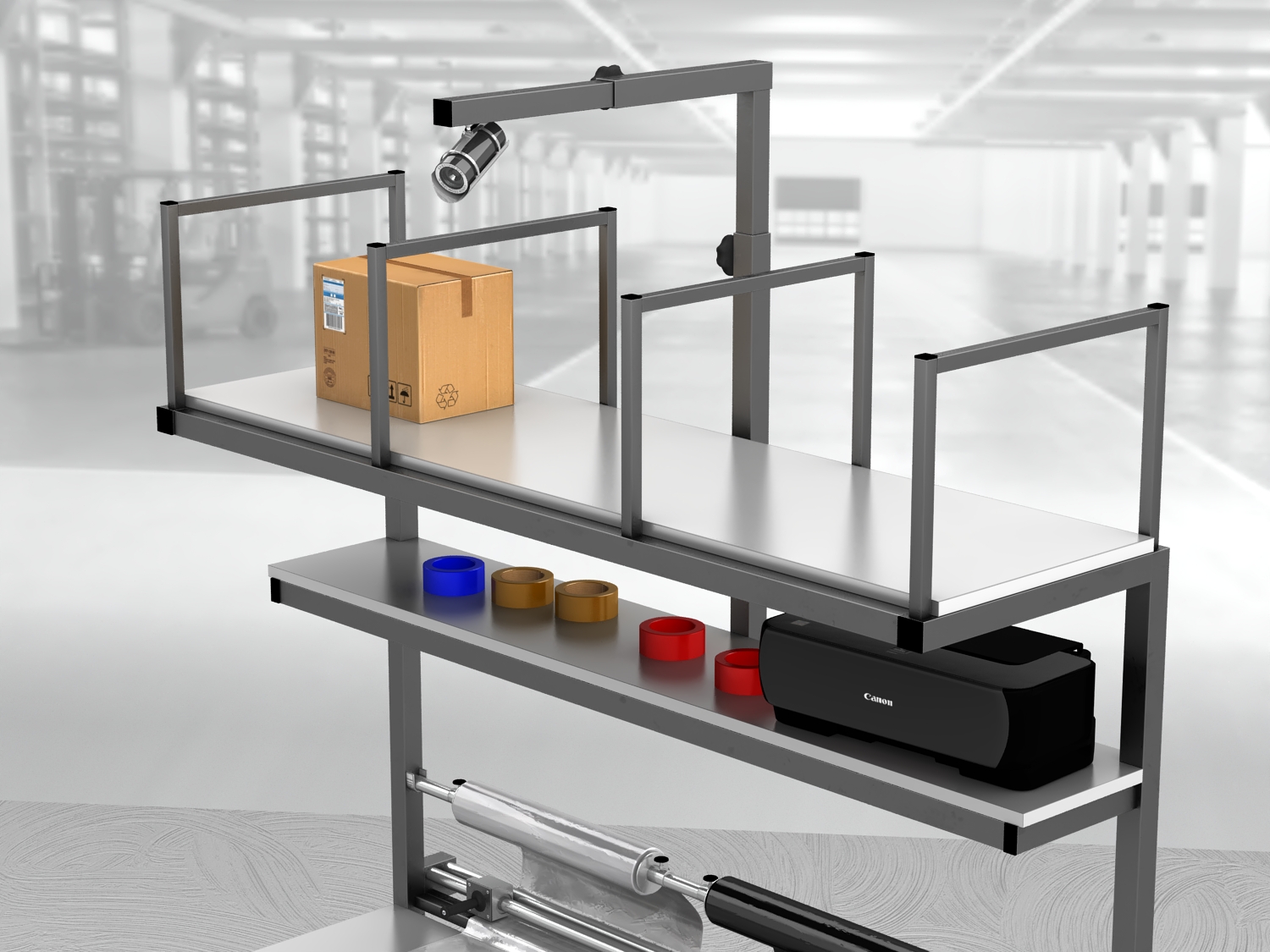 stół do pakowania paczek