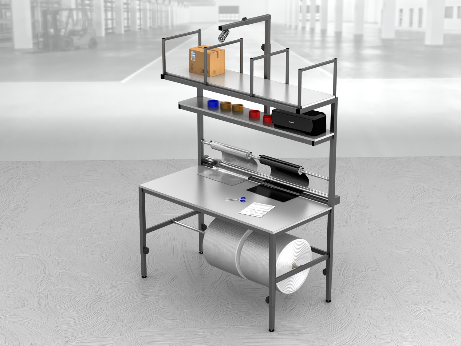 stół do pakowania paczek