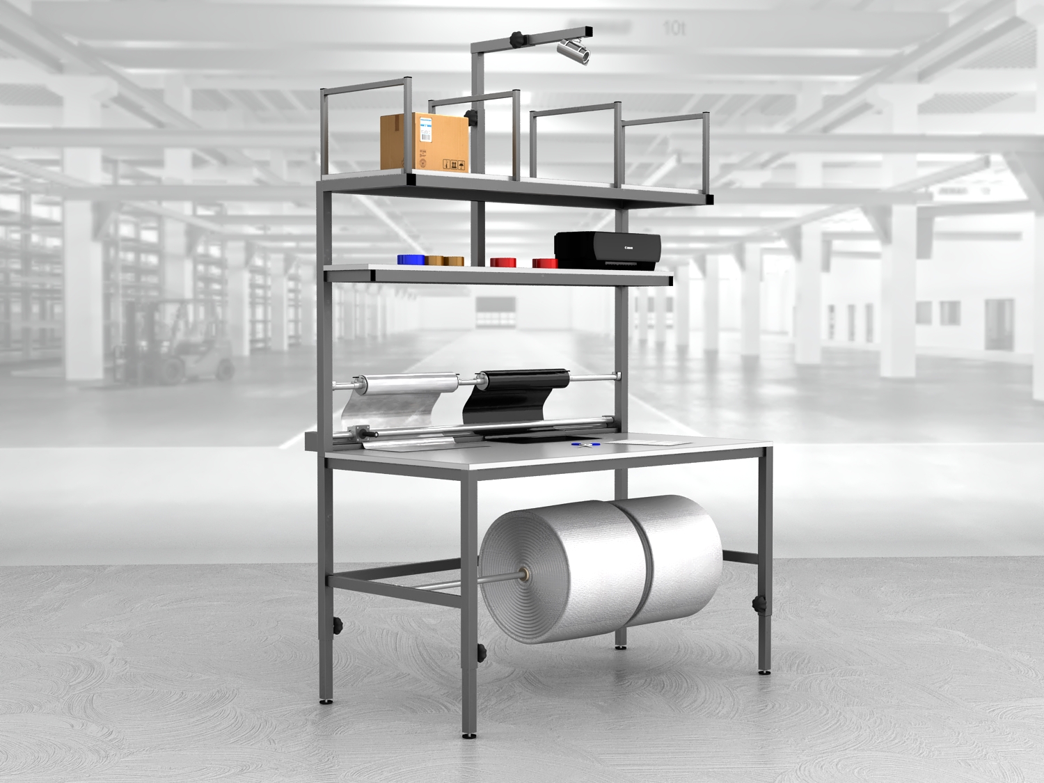 stół do pakowania paczek