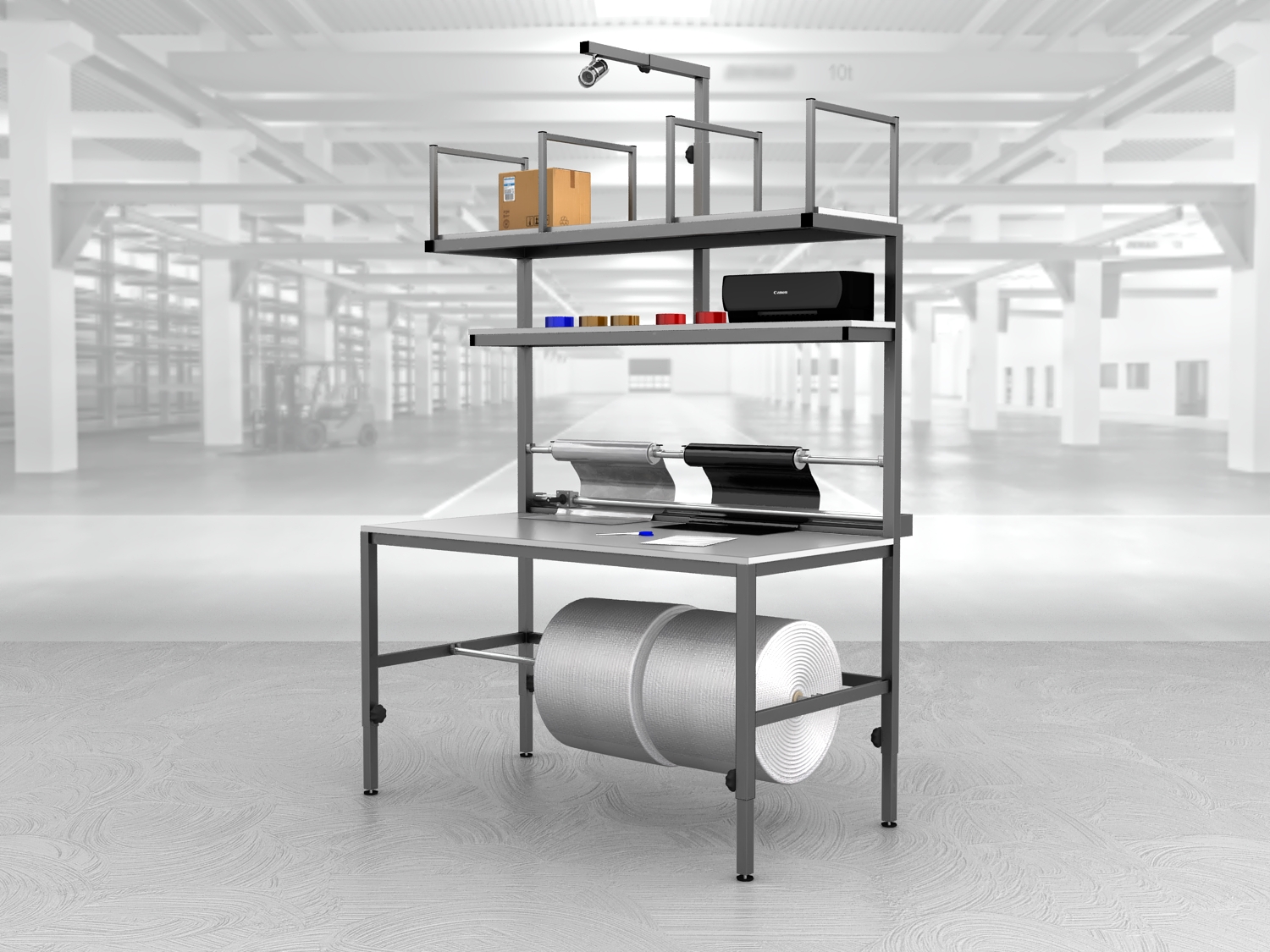 stół do pakowania paczek