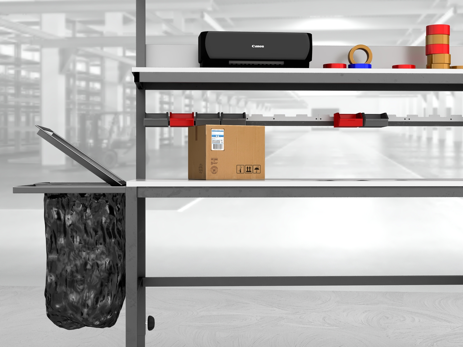 stół do pakowania paczek