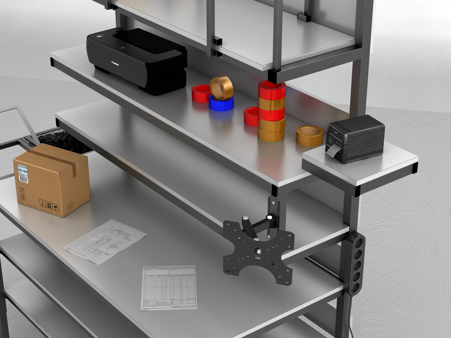 stół do pakowania paczek