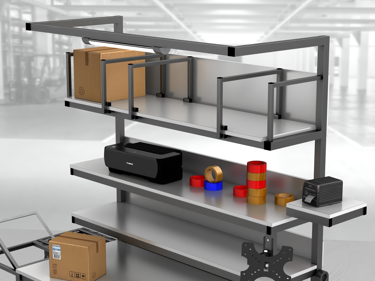 stół do pakowania paczek