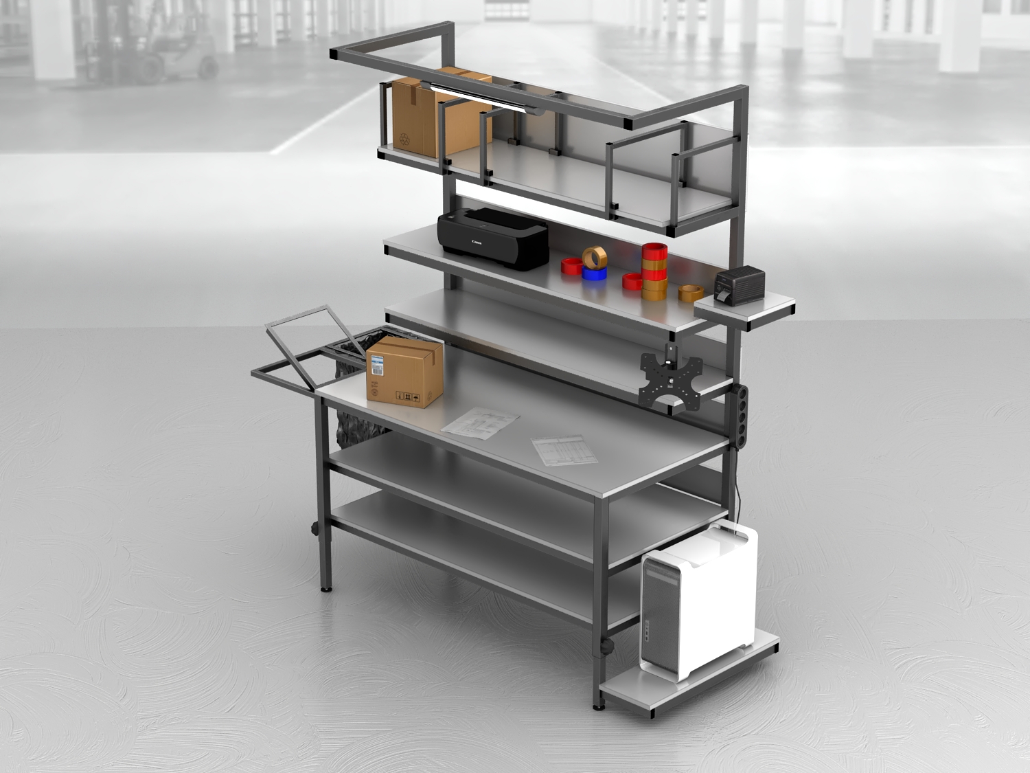 stół do pakowania paczek