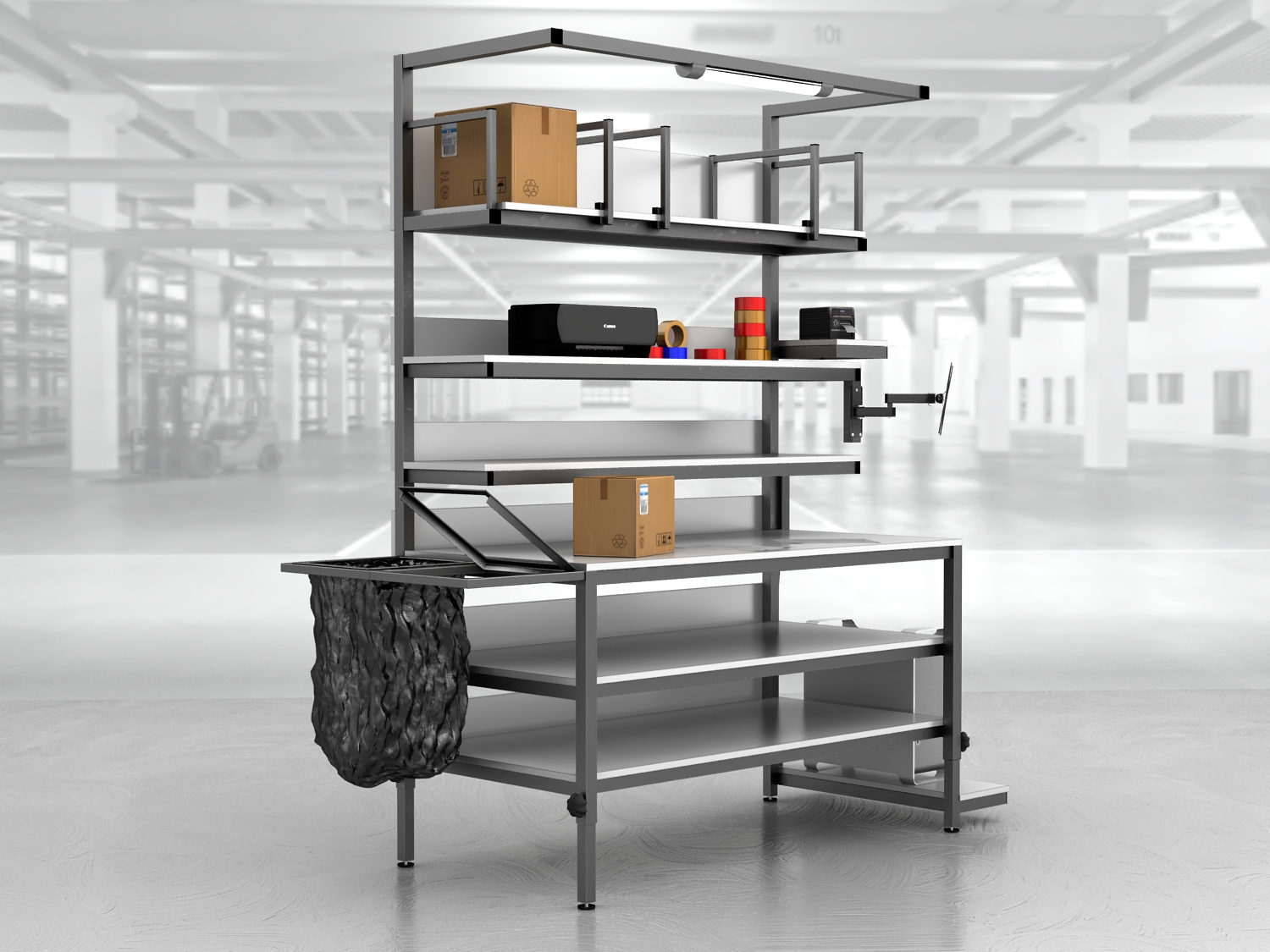 stół do pakowania paczek