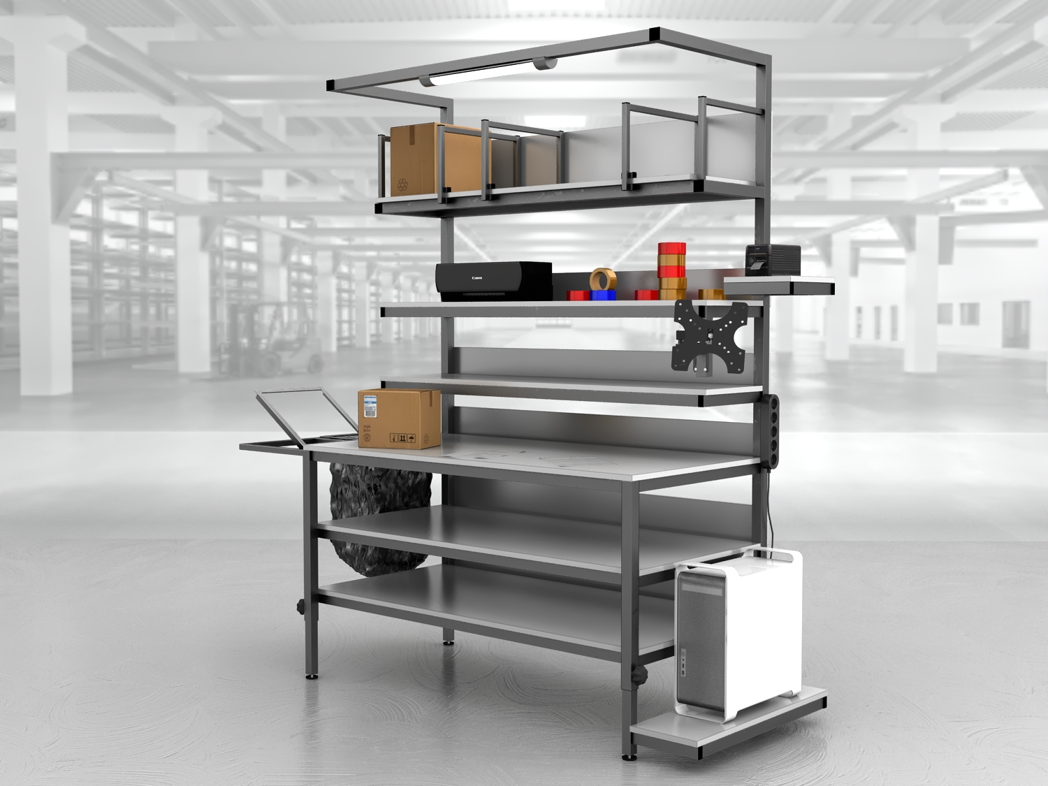 stół do pakowania paczek